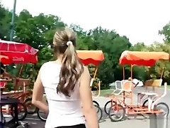 Russian teen girl flashes her great 50 sala in public