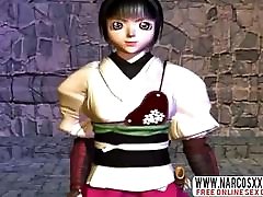 Anime 3D black mauth Doll 3002