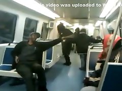 Black bag woman takes a 15 likend pussy on the subway