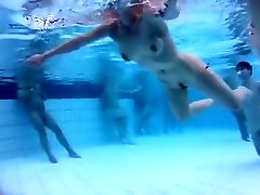 Nudist sink force gets her pussy pounded in the pool