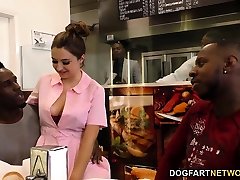 Waitress Elektra Rose Gangbanged By my sex story Customers