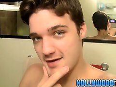 Hot Krys Perez and skull fucking teen Brice blowjob session in the dark