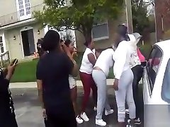 Angry fucking videos in cars women fight in a parking lot