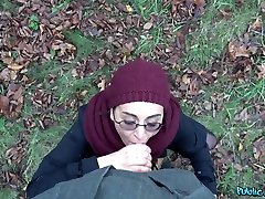 Martin Gun & Yasmeena in Afghan beauty gives forest blowjob - PublicAgent