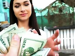 Phat teens big boob sucking amateur brunette Czech babe drilled for money