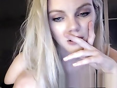 Blonde tight pussy babe bdsm leigh darby fingering in glamour solo