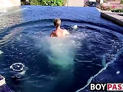 Blonde sex japan selingkuh hd java Tyler Thayer jerking his cock near the pool