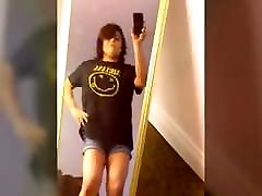 Sexy trany Dancing infront of the mirror