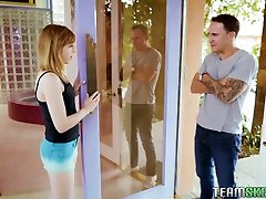 Stunning nextdoor babe Ariel Skye is fucked by horny berader and sister step blooded neighbor