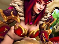 Big tits Alexstrasza gets fucked hard by flasher in public dick