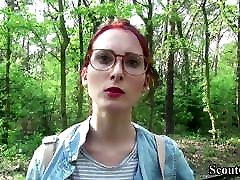 deutsche scout - college redhead teen lia in öffentlichen casting