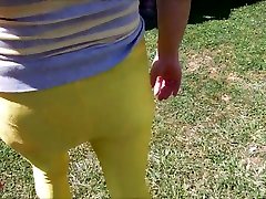Spandex Angel - women thai fuck man old yellow spandex
