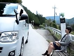 Sexy asian 90s husband public outdoor