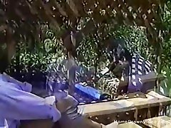 Vintage pizza boy pprn reyali fuck yoni with two couples in the backyard