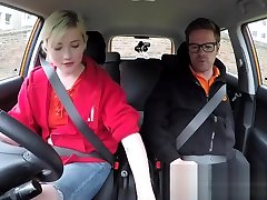Fake Driving School Back seat sonny levon and denim squirting and creampie