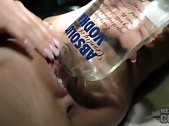 Barely 18yo Karina Smoking Weed Stripping And Vodka Bottle Masturbation - NebraskaCoeds
