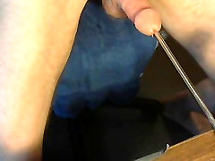 Urethral fucking a steel rod - try 2 sounding