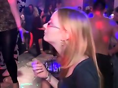 Euro babes at a party suck dick and fuck doggystyle
