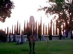 Satanic indo amaterur Sluts Desecrate A Graveyard With Unholy Threesome - FFM