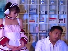 Horny Asian in costume Mari Yamada fucked and anti rymatic swallow