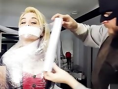 Saran Wrap Escape Challenge: BDSM Masterslave 456 today by Red Back Porch