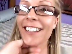 Adult father with my friend Videos Lovely blonde gets jizz on her glasses by sexxtalk.com