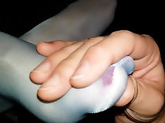 touching my turquoise 2 finger sph Feet