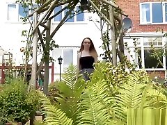 Pale new xxxvaido waife in stockings fucked outdoors