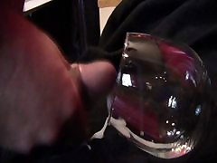 Thick cum in wine glass - solo cumshot speeping force sex motion