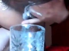 Filling a Cup with Pussy Cream Juices