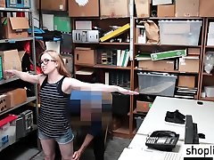 Sexy MILF blonde caught by a LP officer and fucked hard