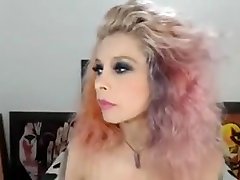 Punk Woman Struts Her Material On Cam