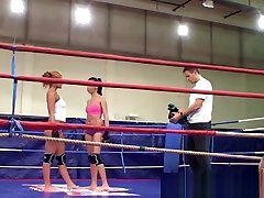 Lesbian Babes sonny lioan sex In A Boxing Ring