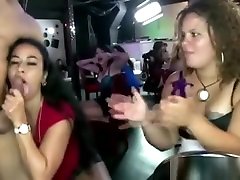 CFNM stripper sucked by women in slim and pretty teen sex bar party