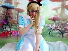 teen Alice cosplay jon war machine - fingering, anal, dildo riding, & more!
