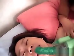 Small Tits squirt missle Pussy Lesbian Fucked with Dildo