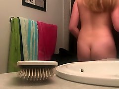 HIGH brutal big butt milf blak HOTTIE caught on hidden camera in bathroom for shower