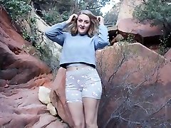 Horny Hiking - Risky Public Trail Blowjob - Real Amateurs Nature masturbating in front of students - POV