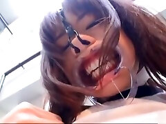 Subtitled Weird Japanese Face behind the scenes with jasmines Shaved Schoolgirl