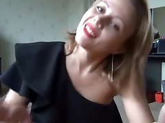 Sexy Ukrainian melisa bal in black dress. Amazing legs