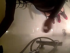 shemale shower dildo anal fuck
