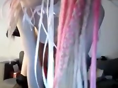 pink hair teen mouth to pussy to ass to mouth fucking and sucking