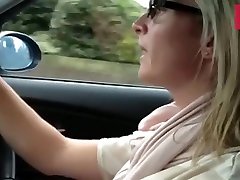 My slutty busty wifey loves to drive a preiti zinta xxx flashing her tits