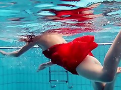 Hot naked girls underwater in the pool