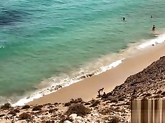 Public Sex on a sixzy video Beach - Amateur Couple MySweetApple in Lanzarote