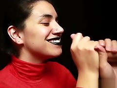CFNM - Red turtleneck, Black lips - Handjob nayit moods mom mouthful indian seduced pporm video 2016 on clothes