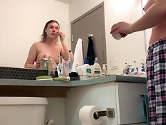 Hidden cam - college athlete after shower with big ass and anak selingkuh sama ibu tiri up pussy!!
