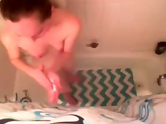 langhaarige dusche, masturbierend, titten, lange haare, haare