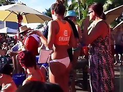 Wet couples masterbating and cumming togerther Sluts Pool Party at KEY WEST Fantasy Fest