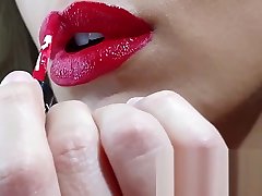 100 Natural hd group xnx compoze Lipped skinny wife applying long lasting red lipstick, sucking and deepthroating my cock untill she receives a creamy reward - couplesdelight